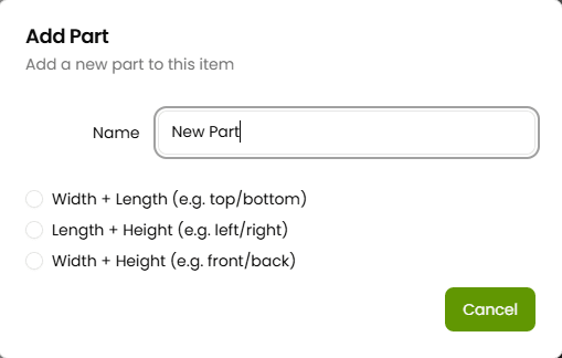 Add or Duplicate Parts
