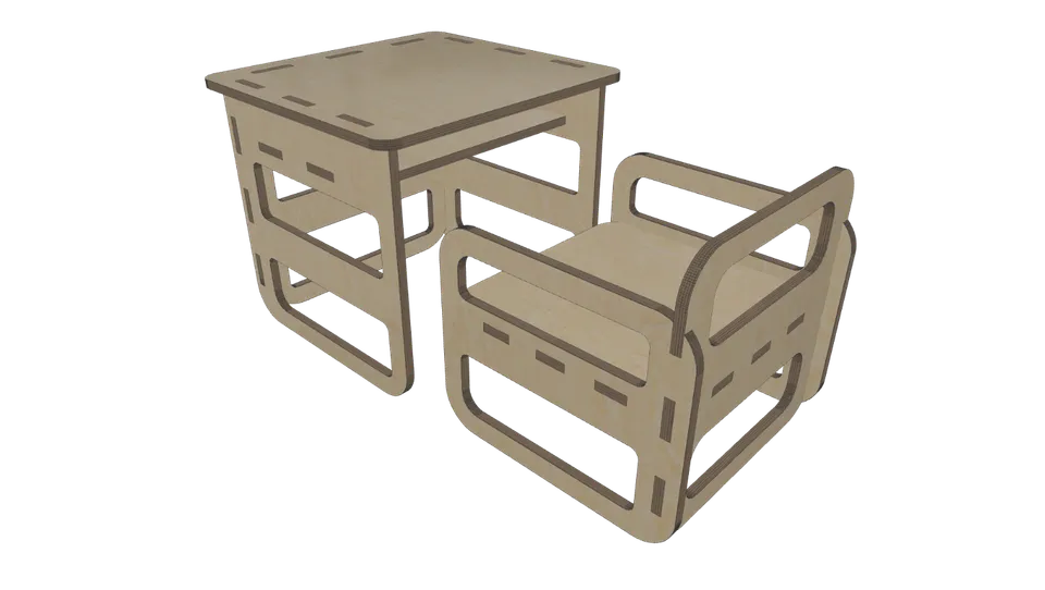 Kids Desk with Chair Modern