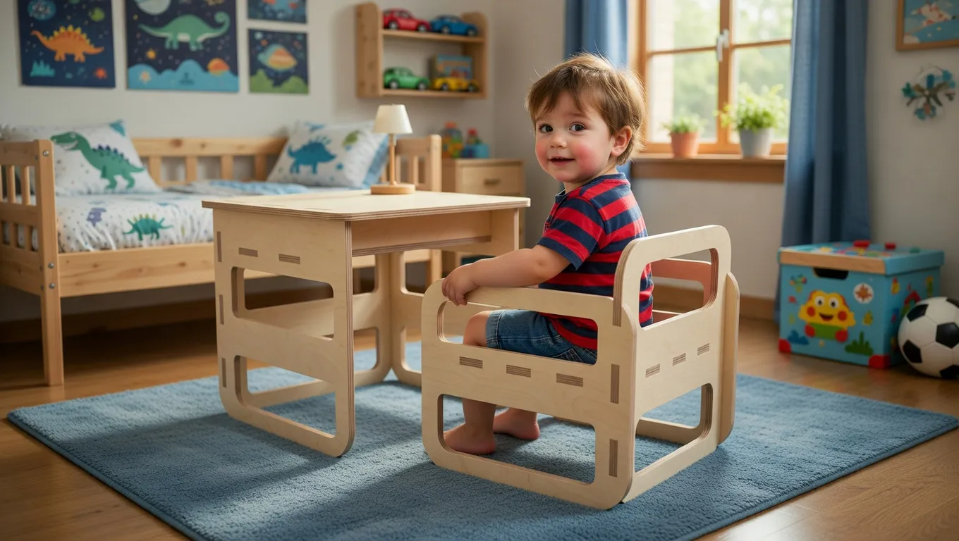 Kids Desk with Chair Modern