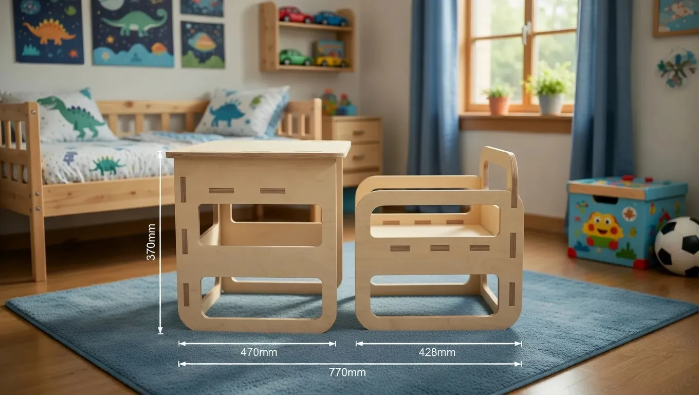 Kids Desk with Chair Modern